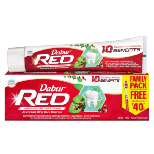 Dabur Red Toothpaste - 200+100g+TB
