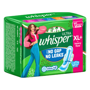 Whisper Ultra Cottony Soft Sanitary Pads - XL15 Pads