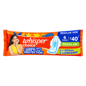 Whisper Choice Longerr Sanitary Pads - 6 Pads
