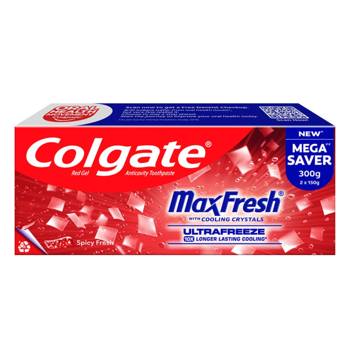 Colgate red max fresh with cooling crystals toothpaste 2x150g